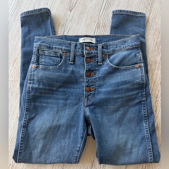 Madewell 10” High Rise Skinny Button Fly  Jeans 27P - Picture 1 of 14